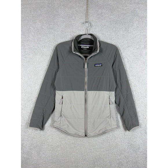 Patagonia Jackets & Blazers - Patagonia Jacket Womens Size XS Gray Cream Full Zip Quilted Insulated STY20955